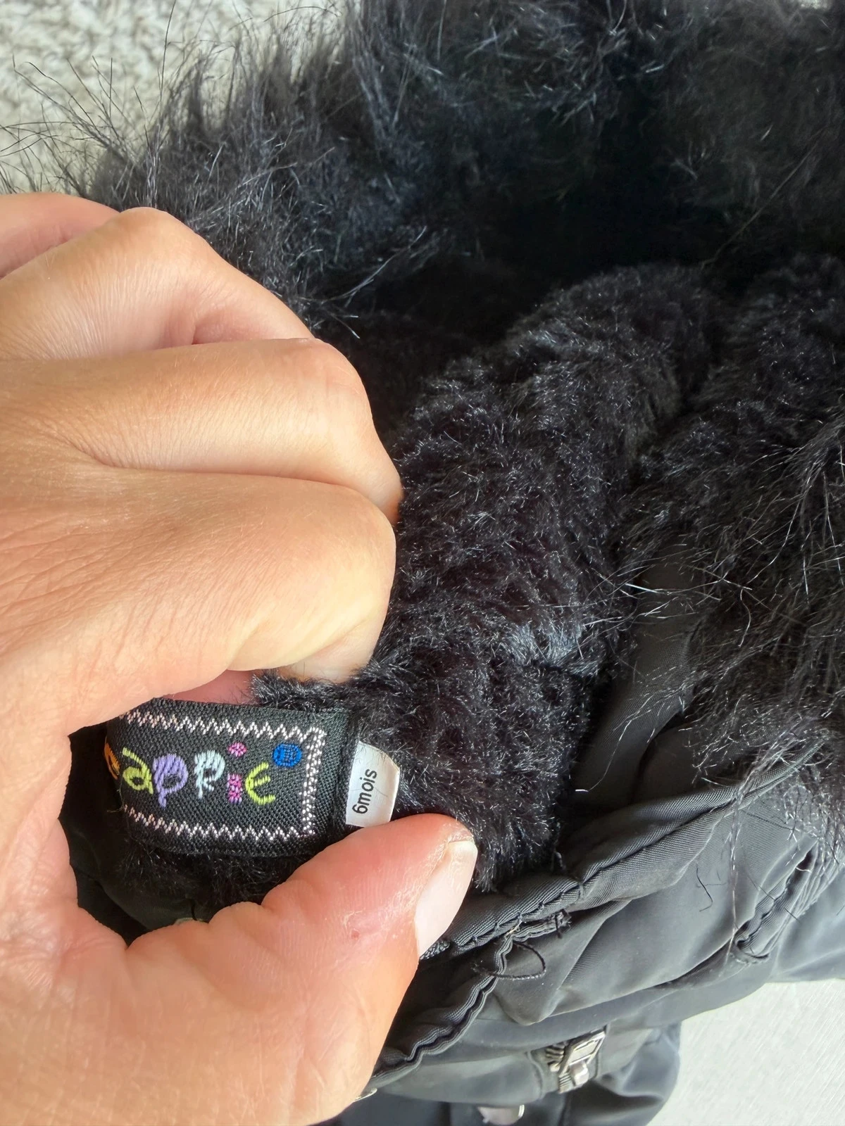 Zwarte parkajas met kap Chicaprie 68 – photo 3